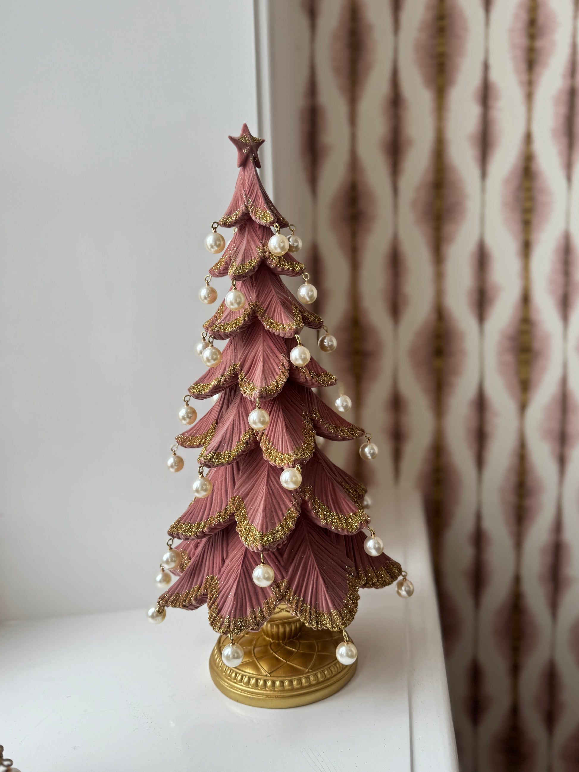 Christmas tree pink bells 45cm