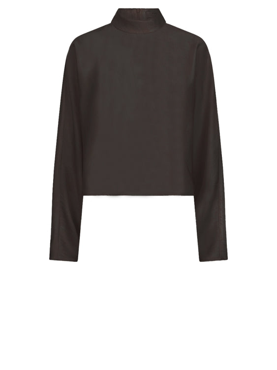 Top Sally satin espresso brown