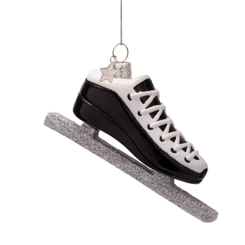 Kersthanger black ice skate H5cm