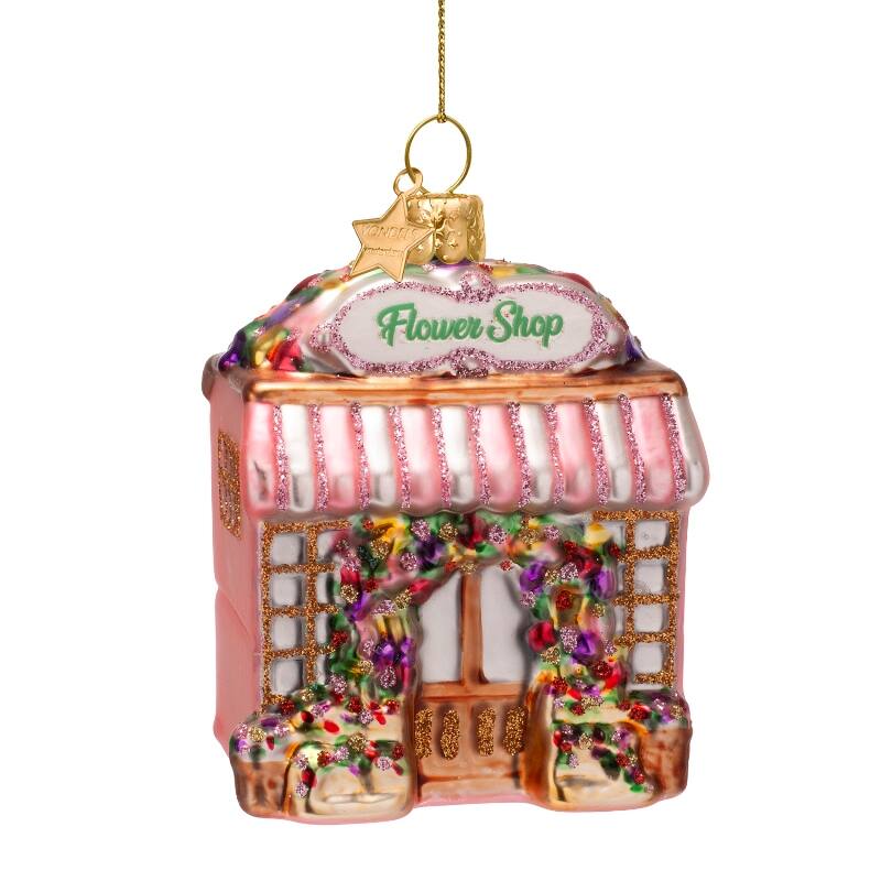 Kersthanger multicolor flower shop H7.5cm