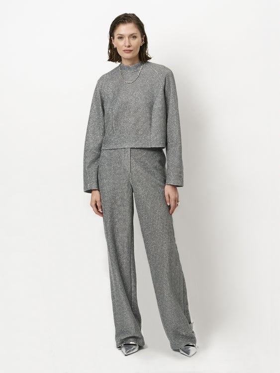 Pants Aremi structured silver