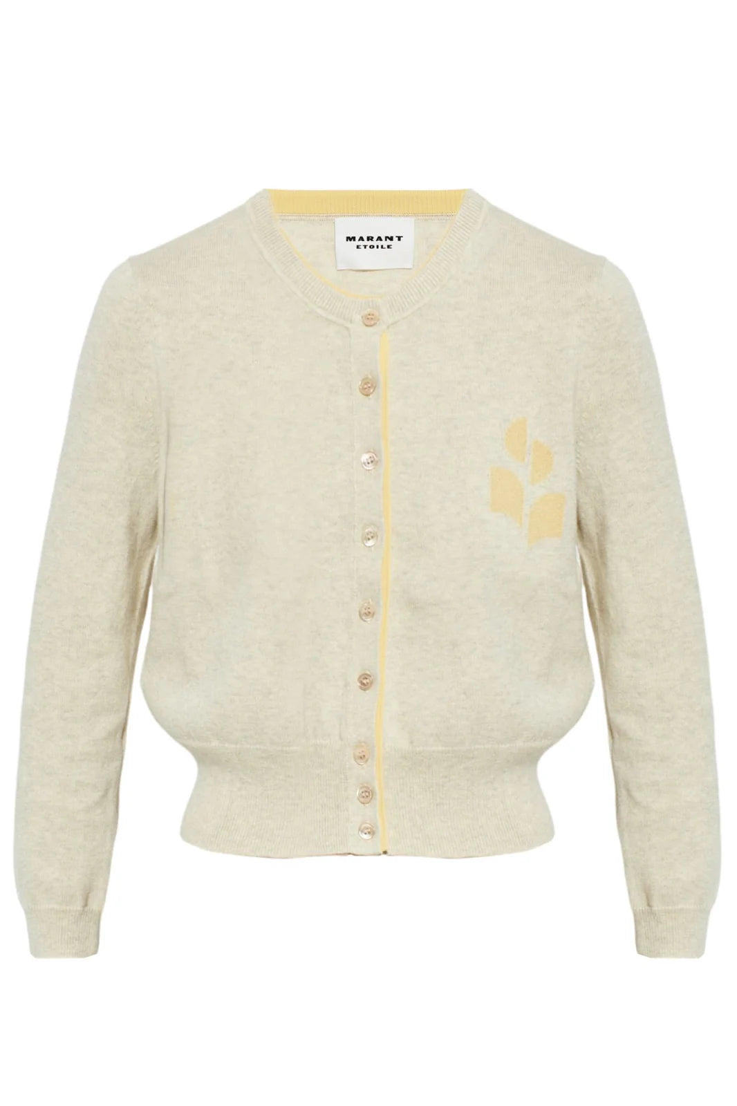Knit cardigan Lona grey/yellow