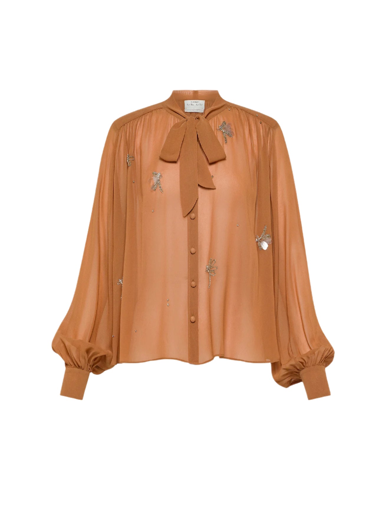 Blouse carousel des sylphes embroidery noisette
