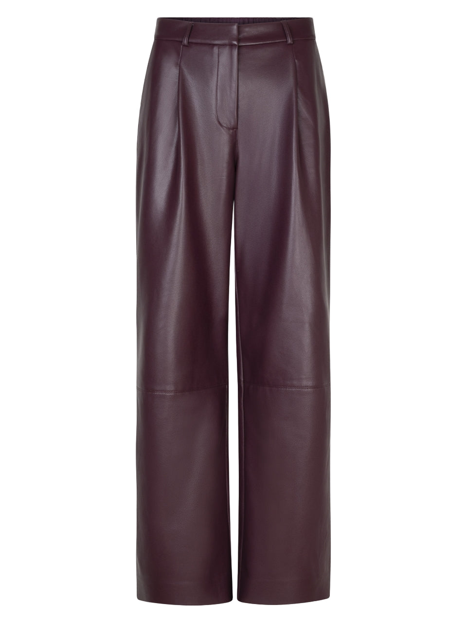 Pants Jules faux leather mulberry red