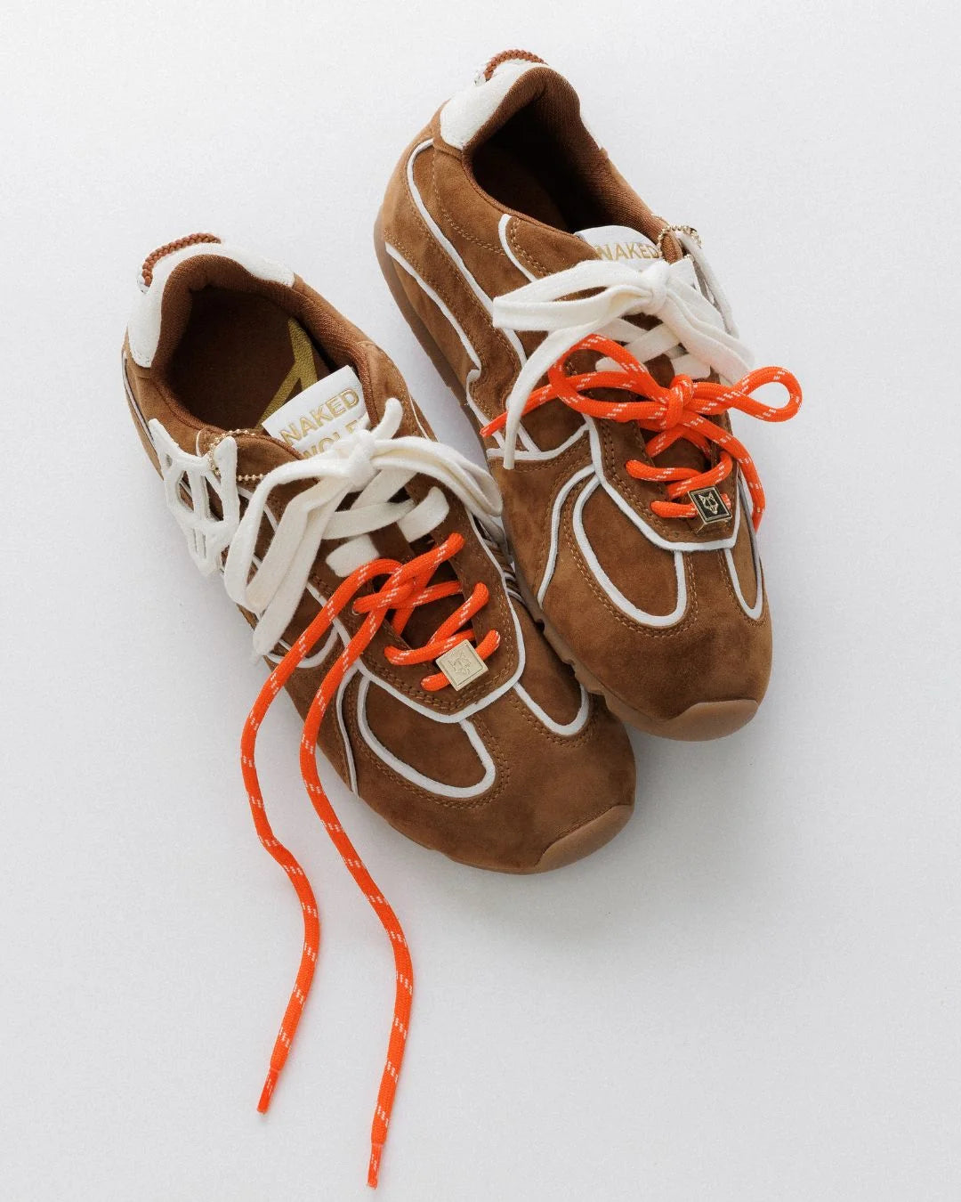 Adored Tan/white suede