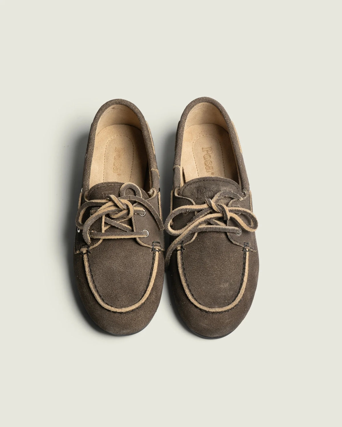 Boat loafer suede brushed fur daytona grey
