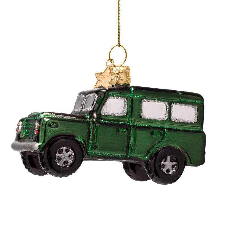 Kersthanger night green SUV car H6cm