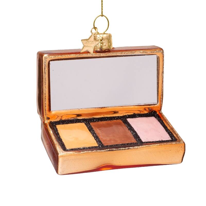Kersthanger shiny copper make-up palette H8cm