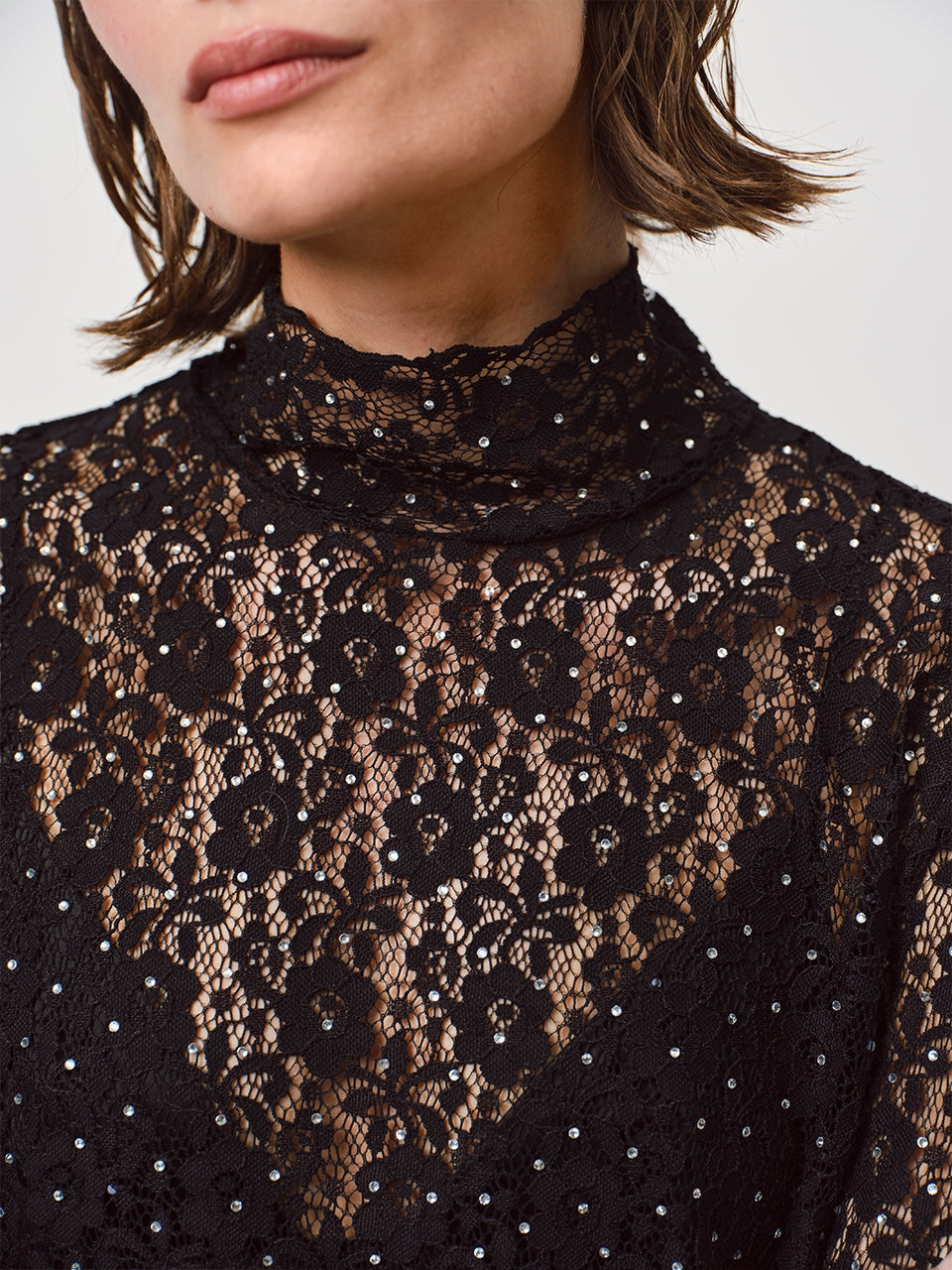 Top Pebble lace black
