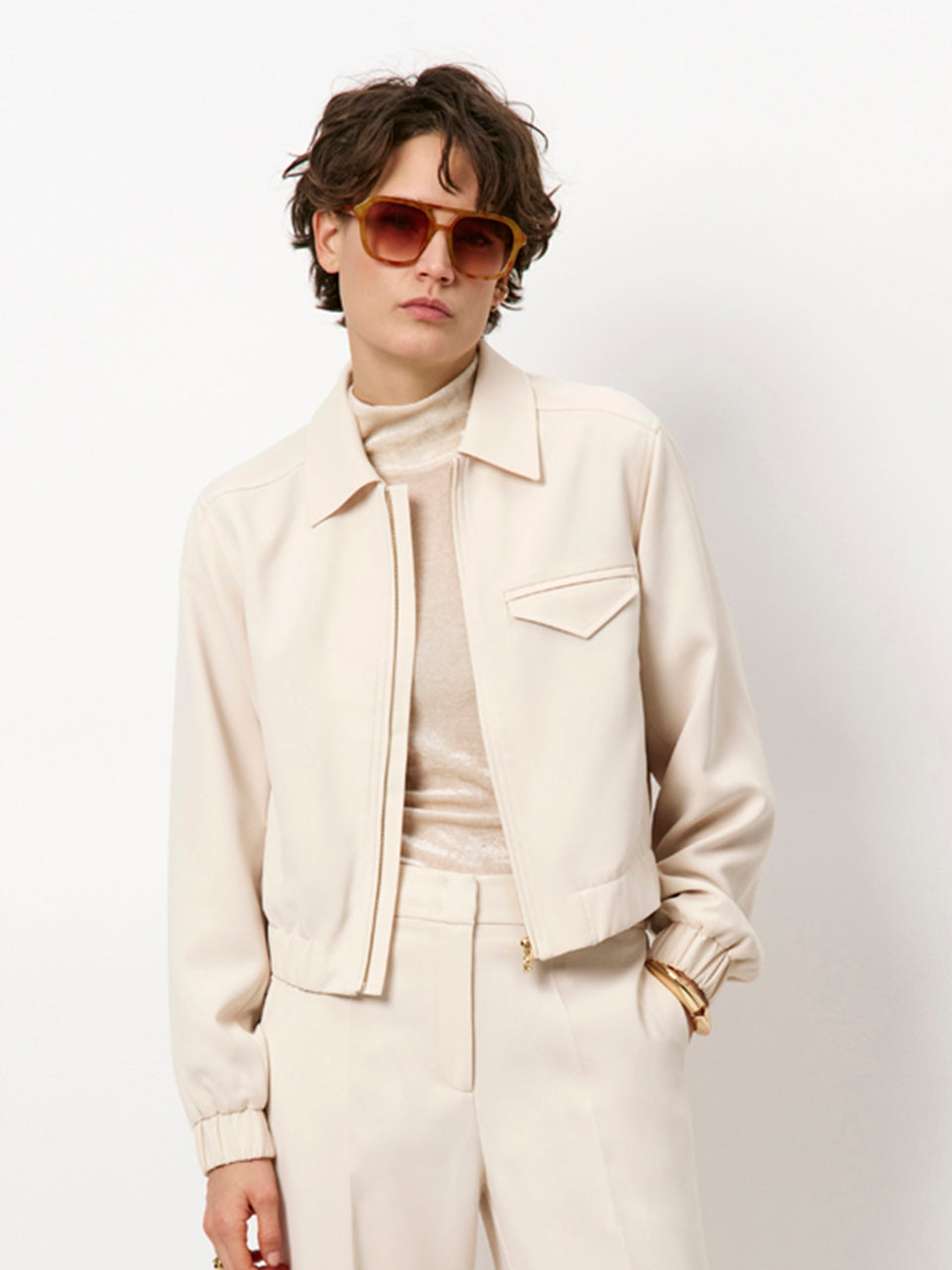 Pants Hush Hush taped tailored cream