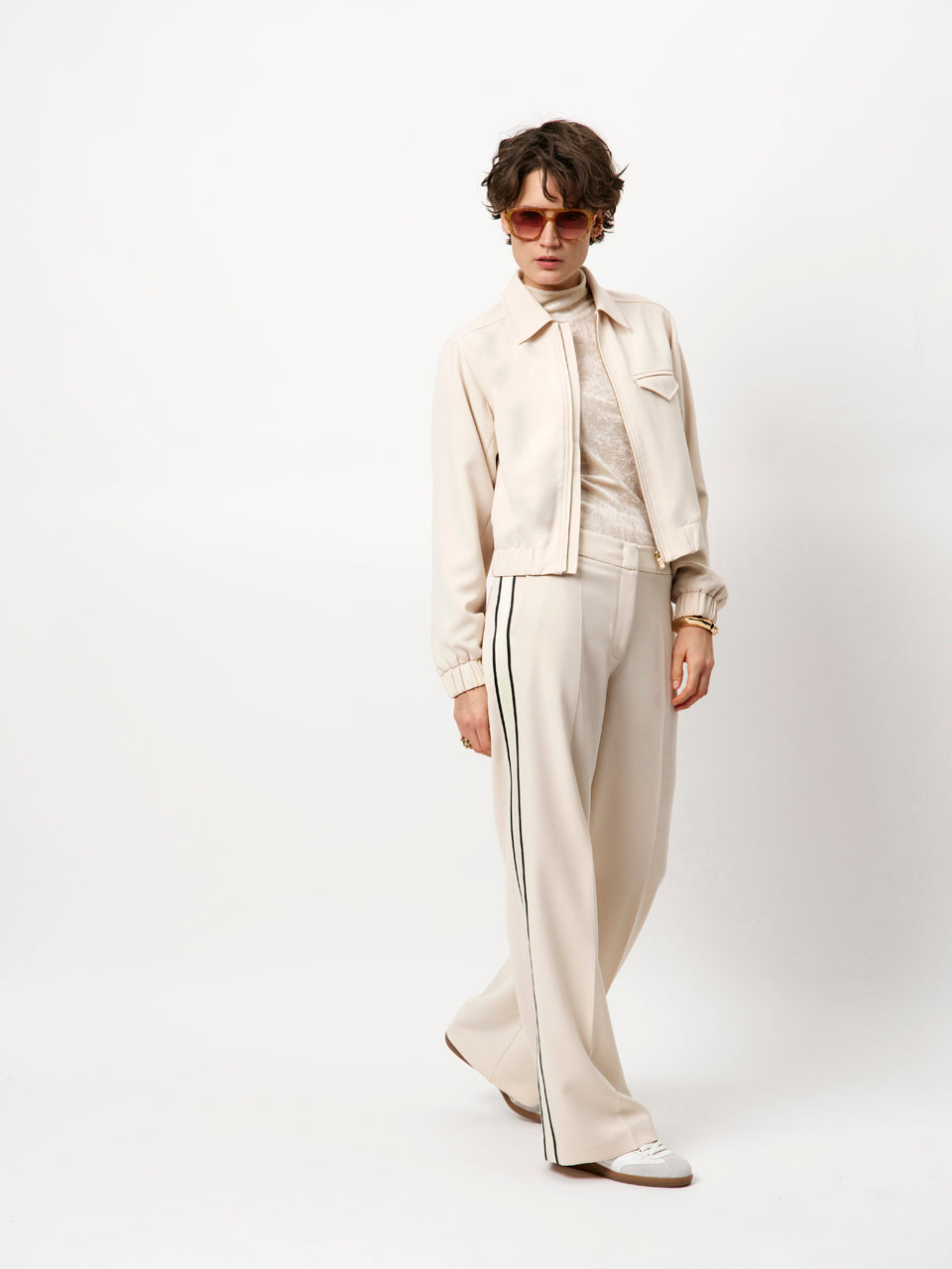 Pants Hush Hush taped tailored cream