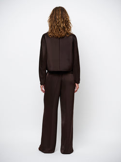 Image of Pants Jules satin expresso brown