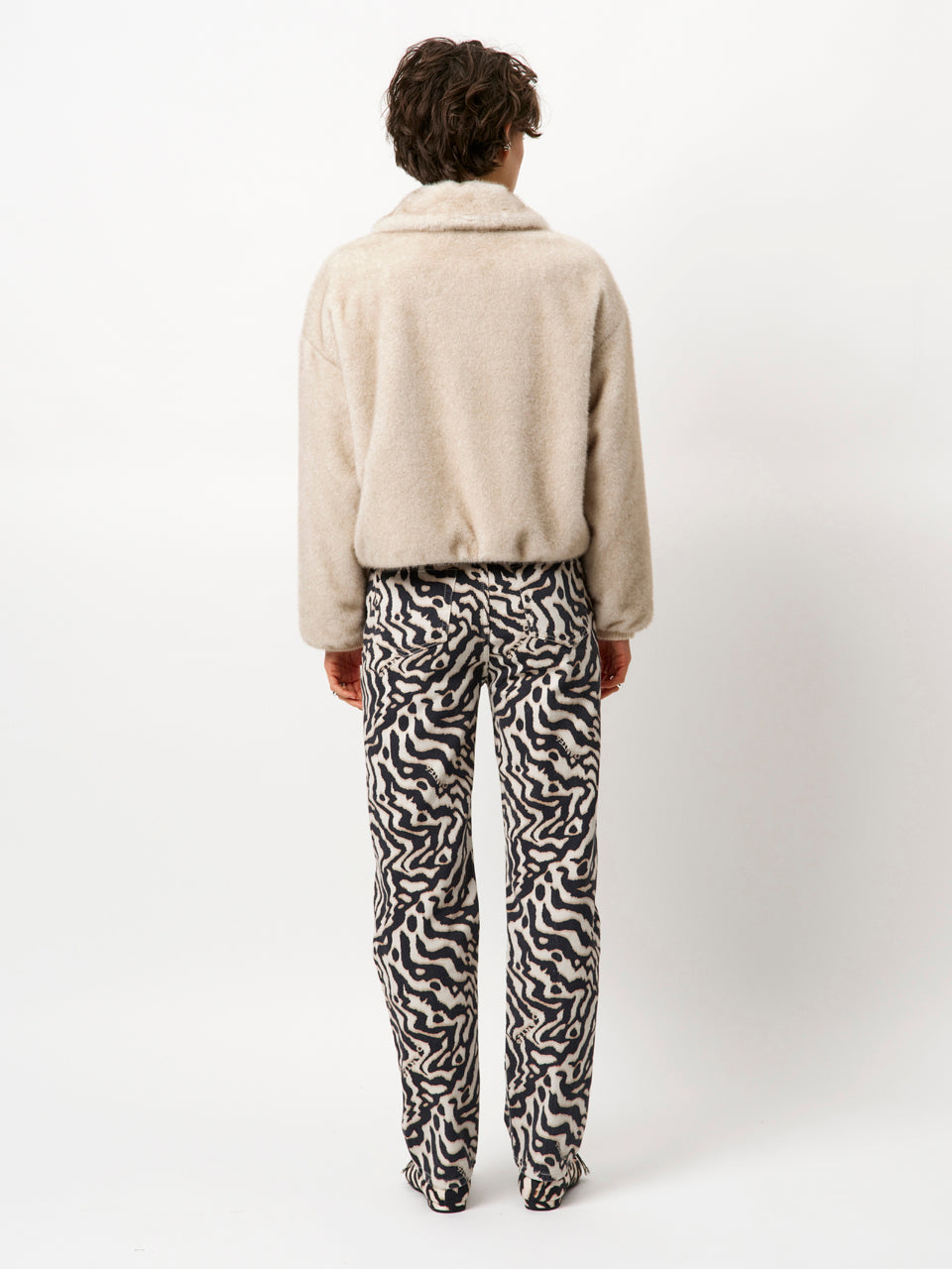 Image of Jacket Bomber Entity faux fur cream