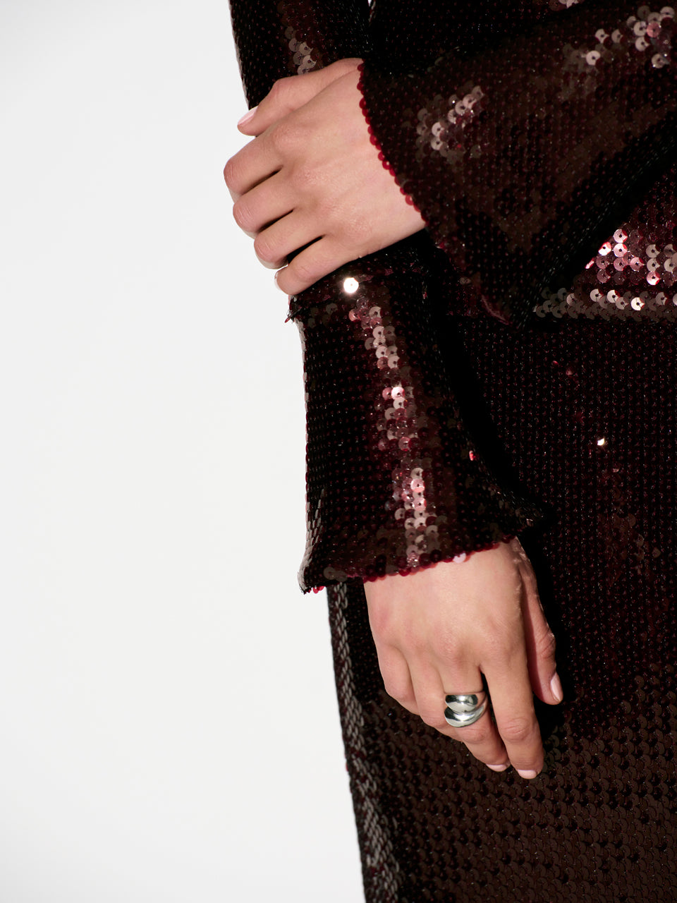 Image of Top Paige sequins dark cherry