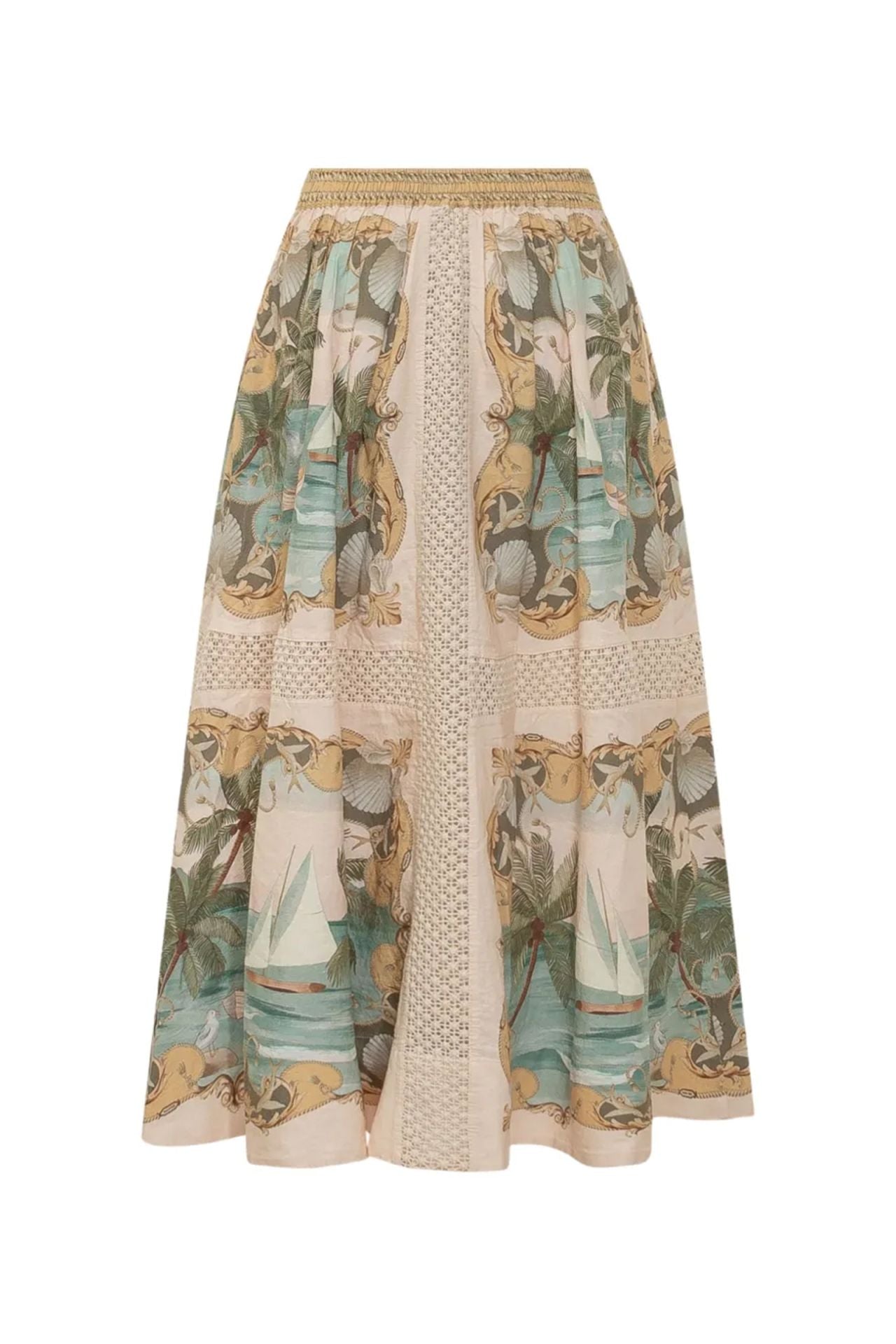 Skirt midi Royal sea multi crochet
