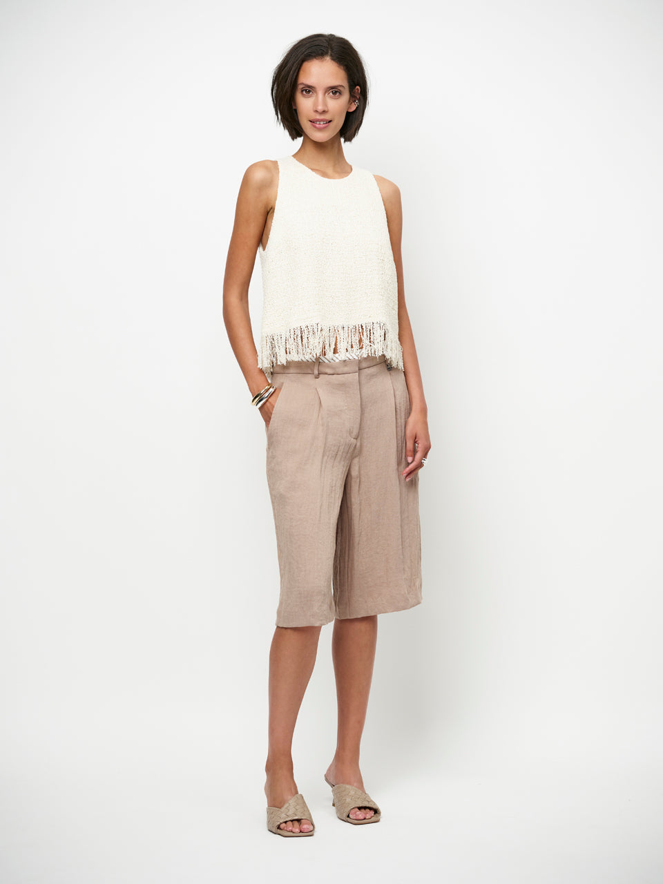 Short Emra bermuda sand beige