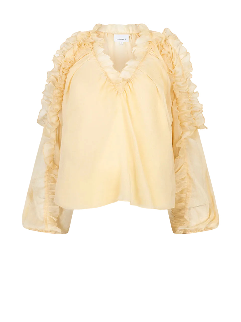 Blouse Harmony boho chiffon yellow