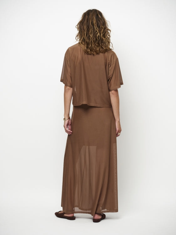 Image of Skirt Solis mesh mocha mousse