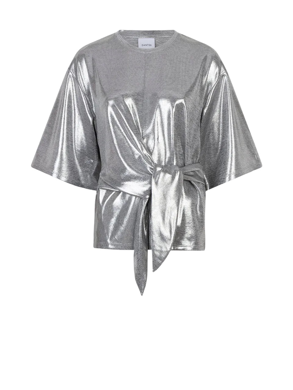 Top Uxia metallic twist silver