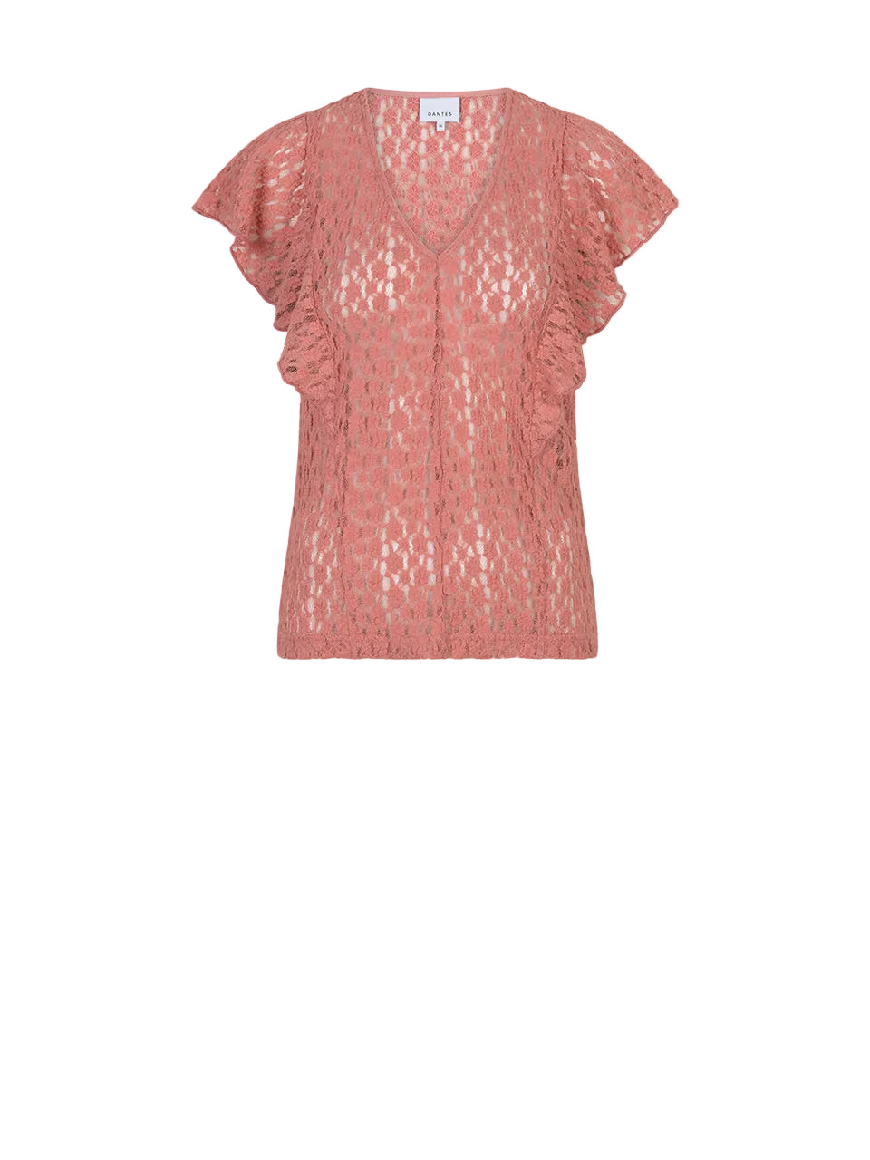 Top Viev lace coral blush