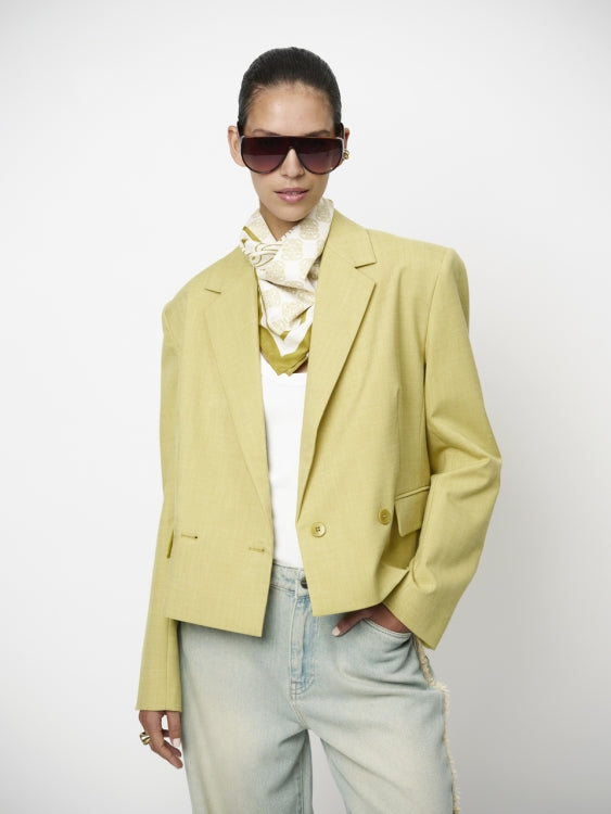 Blazer Reyes cropped lime