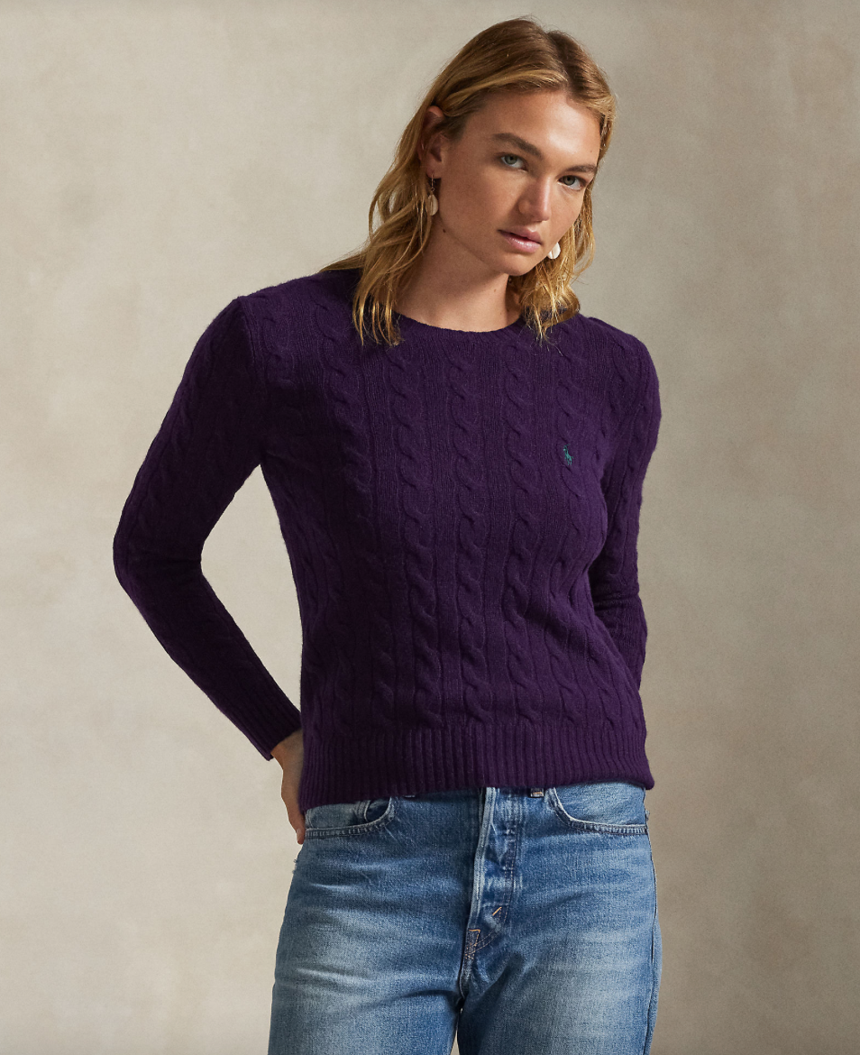 Knit Julianna wol/cashmere midnight purple