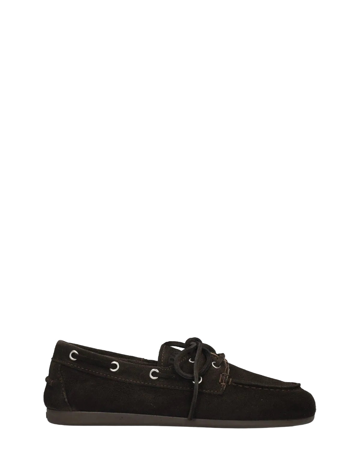 Image of Boat loafer suede espresso brown
