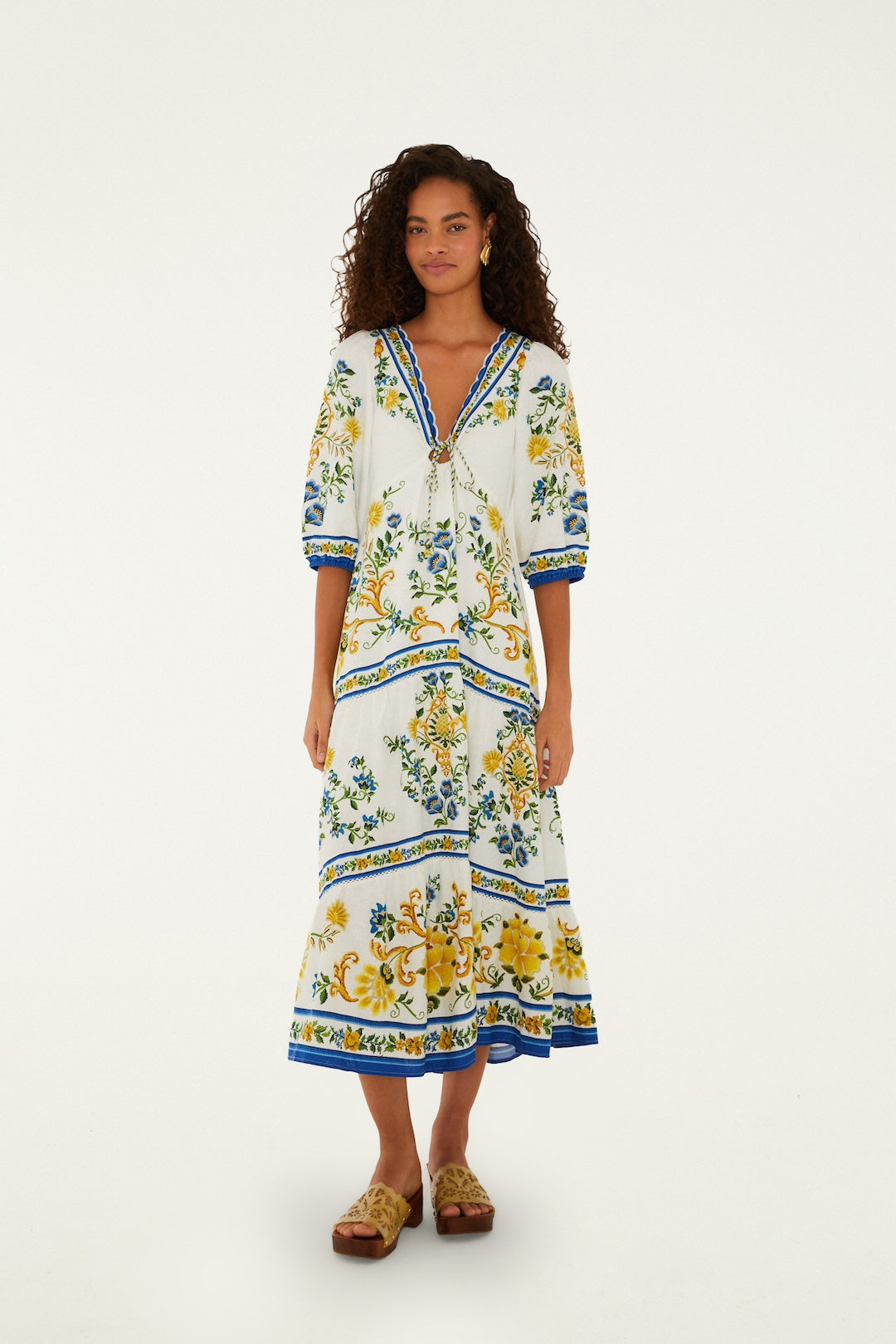Image of Dress Emily floral offwhite