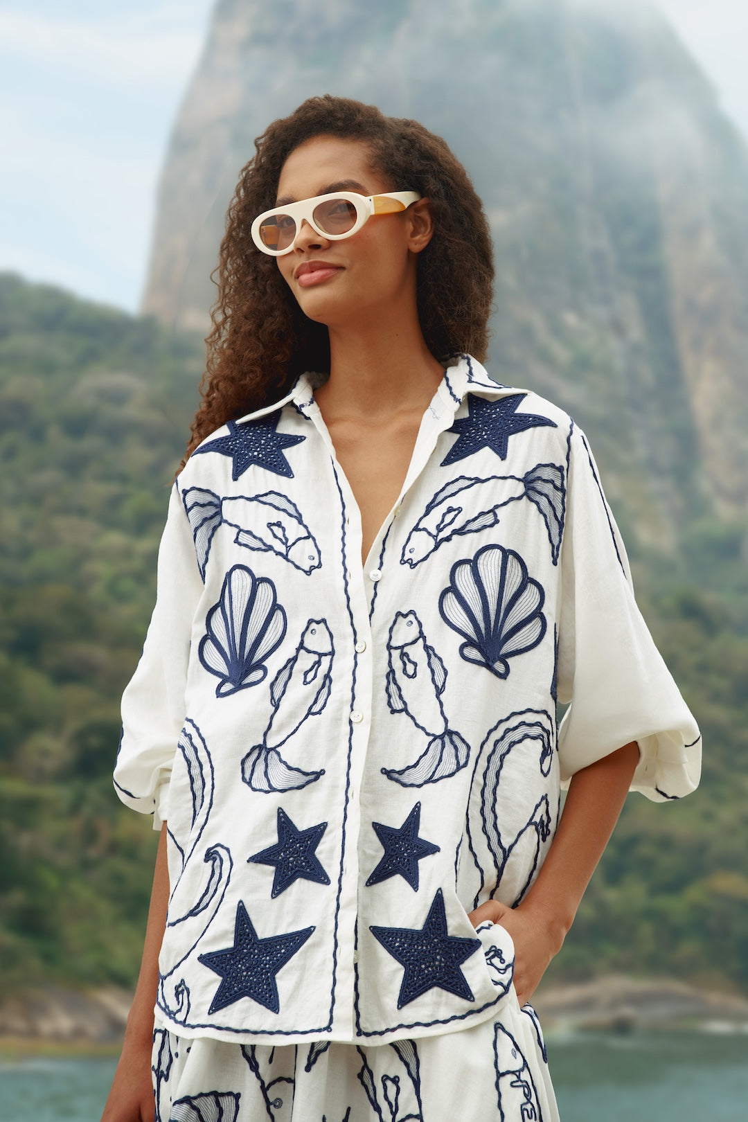 Blouse Fresh fish white