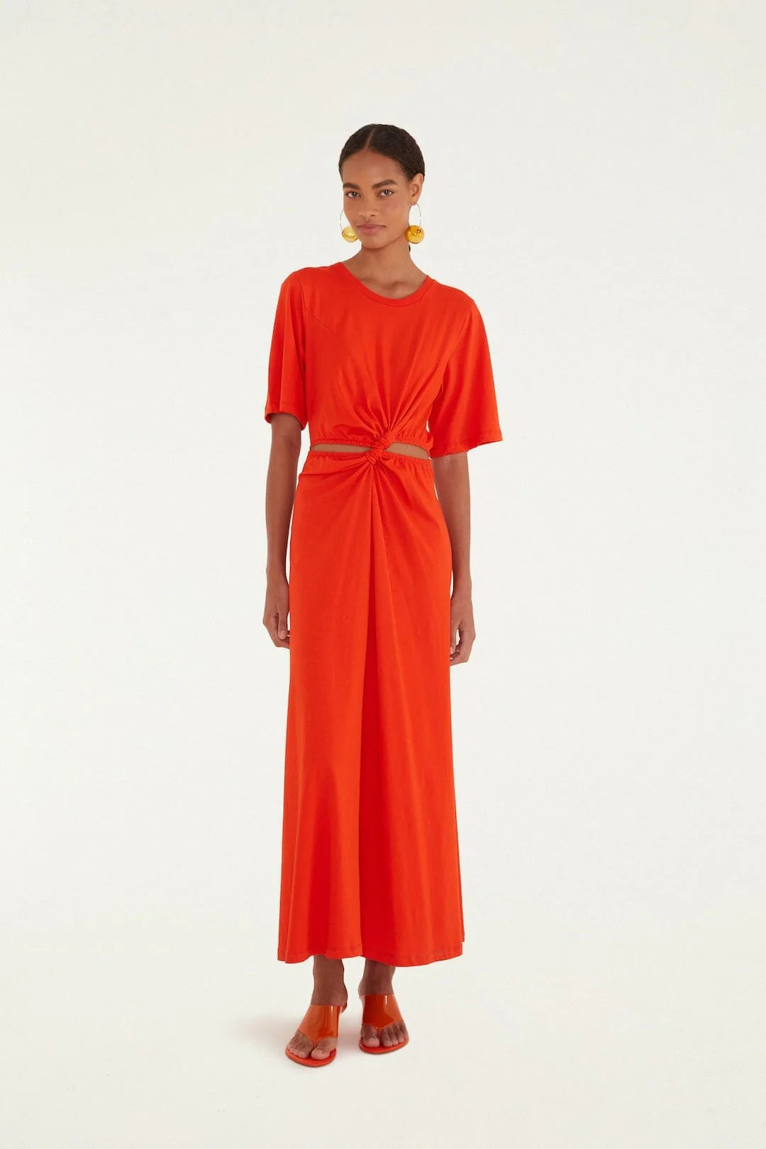 Dress midi Artsy floral red