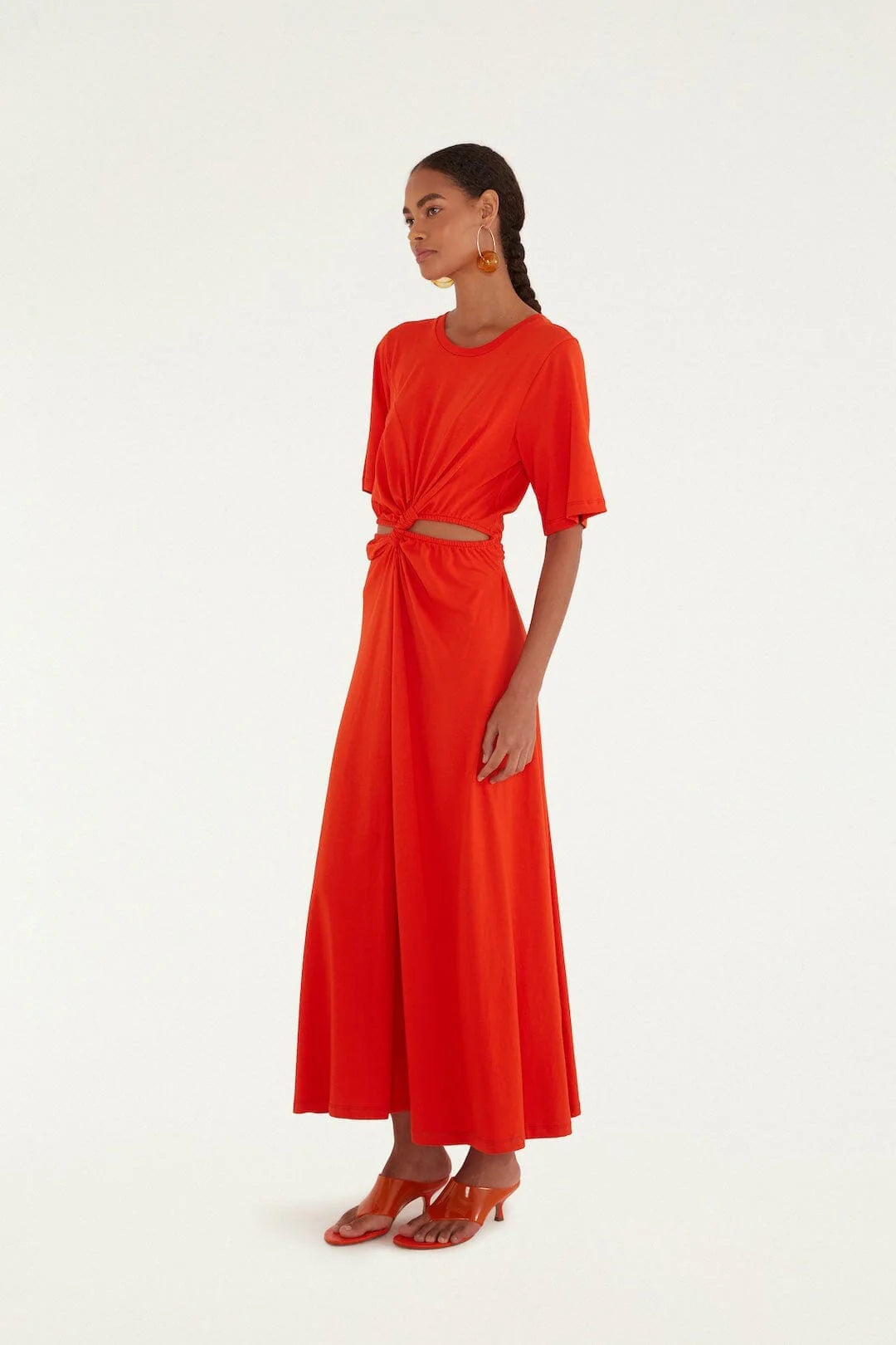 Dress midi Artsy floral red