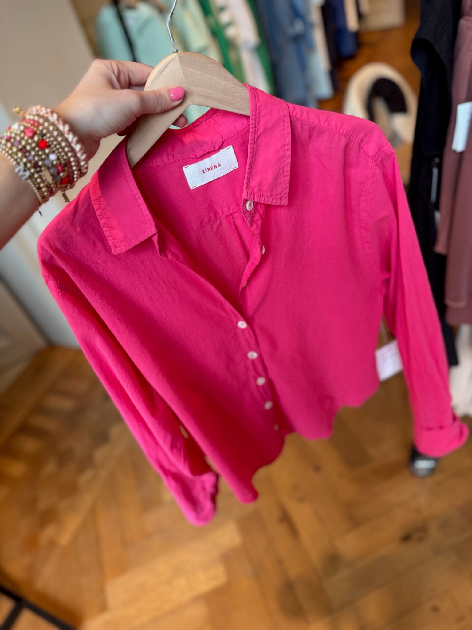 Blouse Bowie fuchsia pink