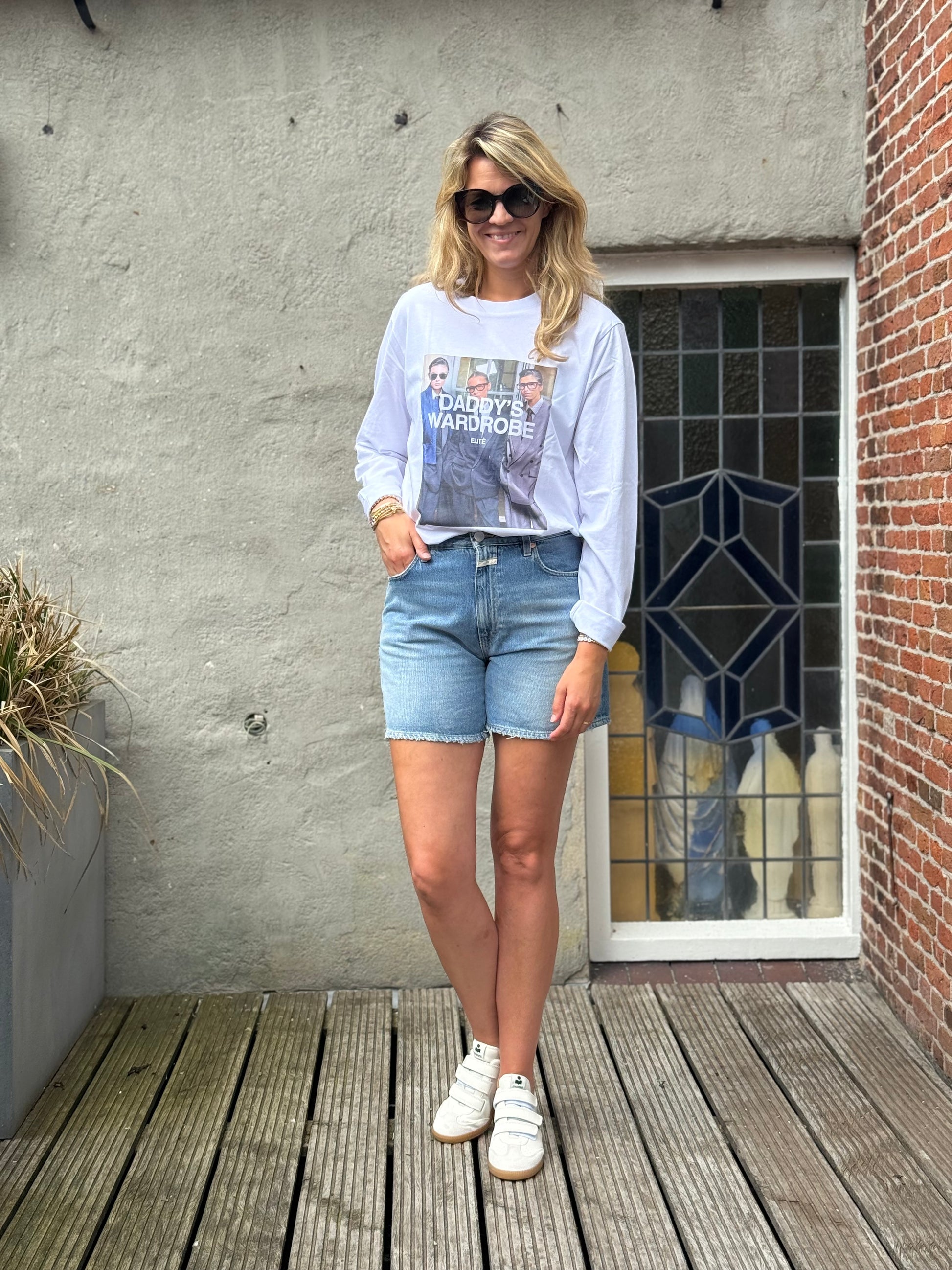 Longsleeve Daddy's wardrobe white