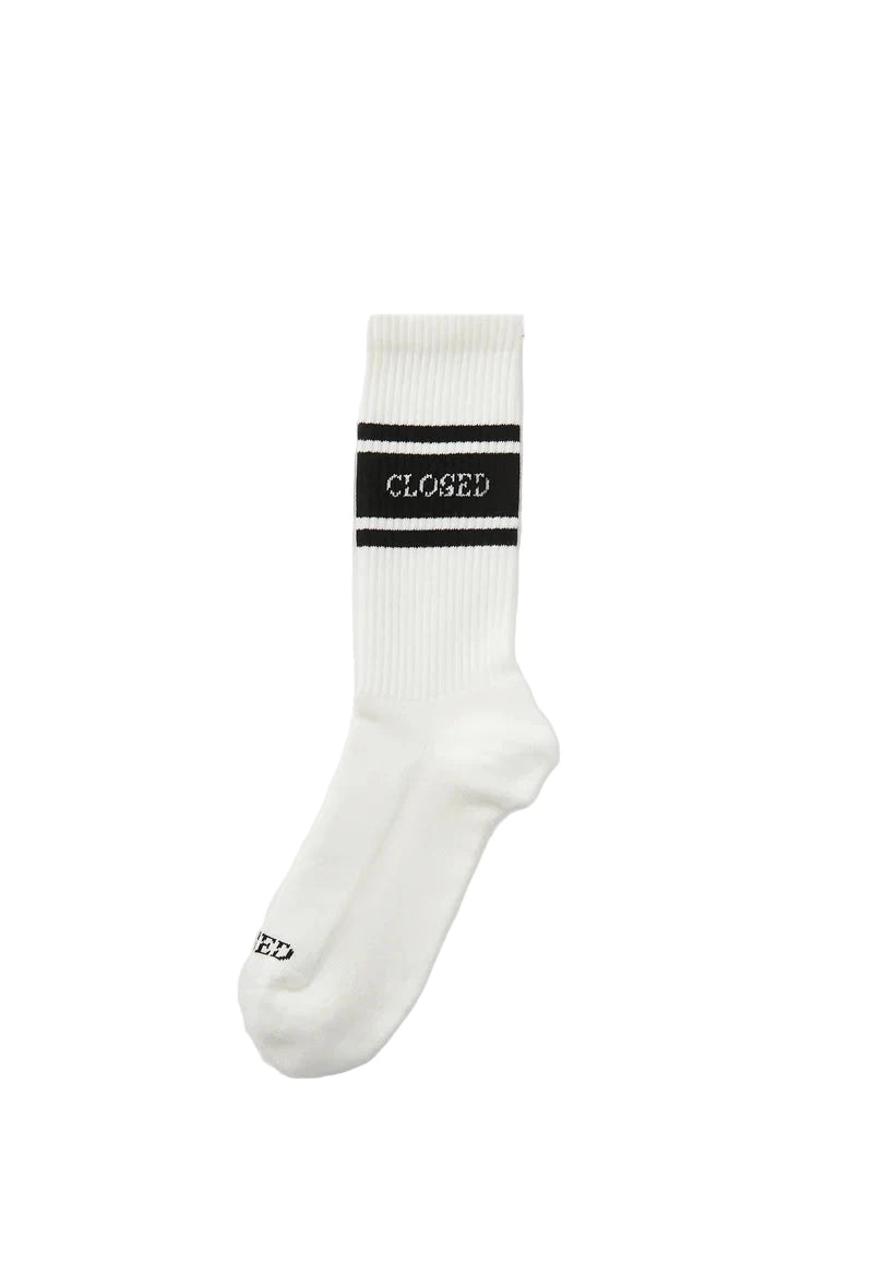 Socks white logo black