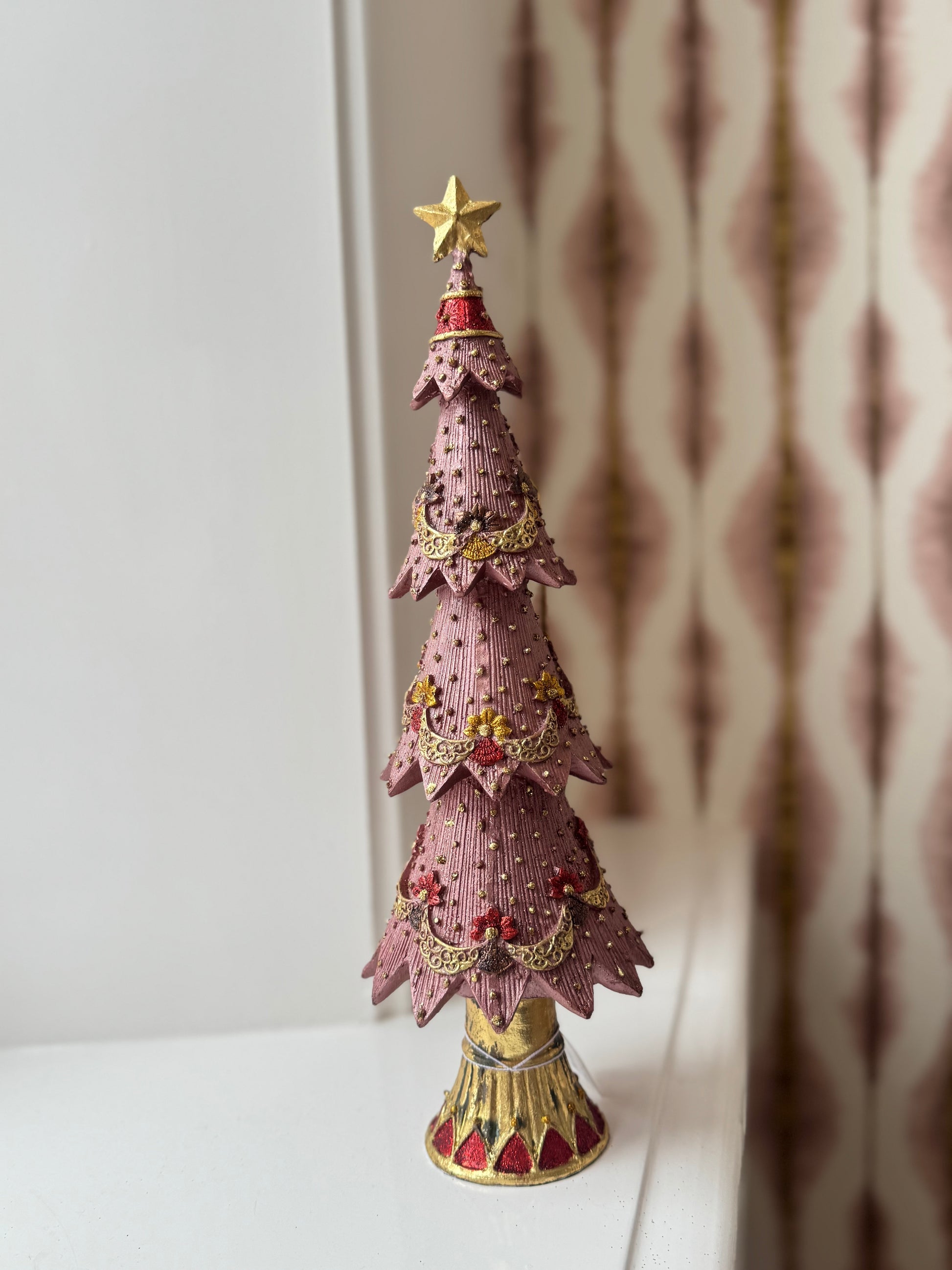 Christmas tree pink details 35cm