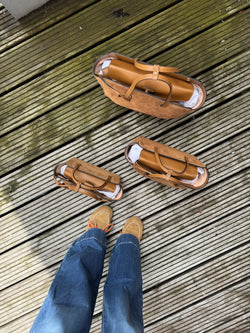 Image of Bag Flap L suède cognac