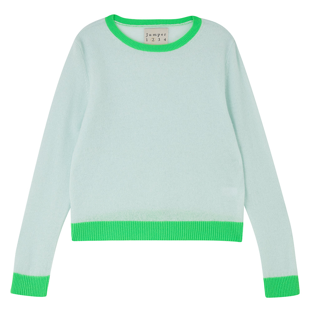 Knit cashmere neon green