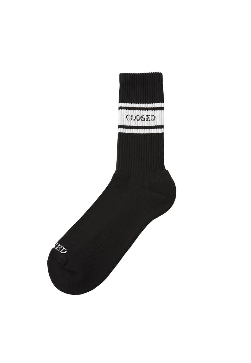 Socks black logo white
