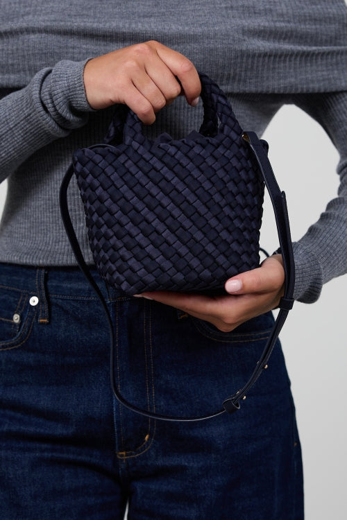 Image of Bag Mini midnight satin stripe