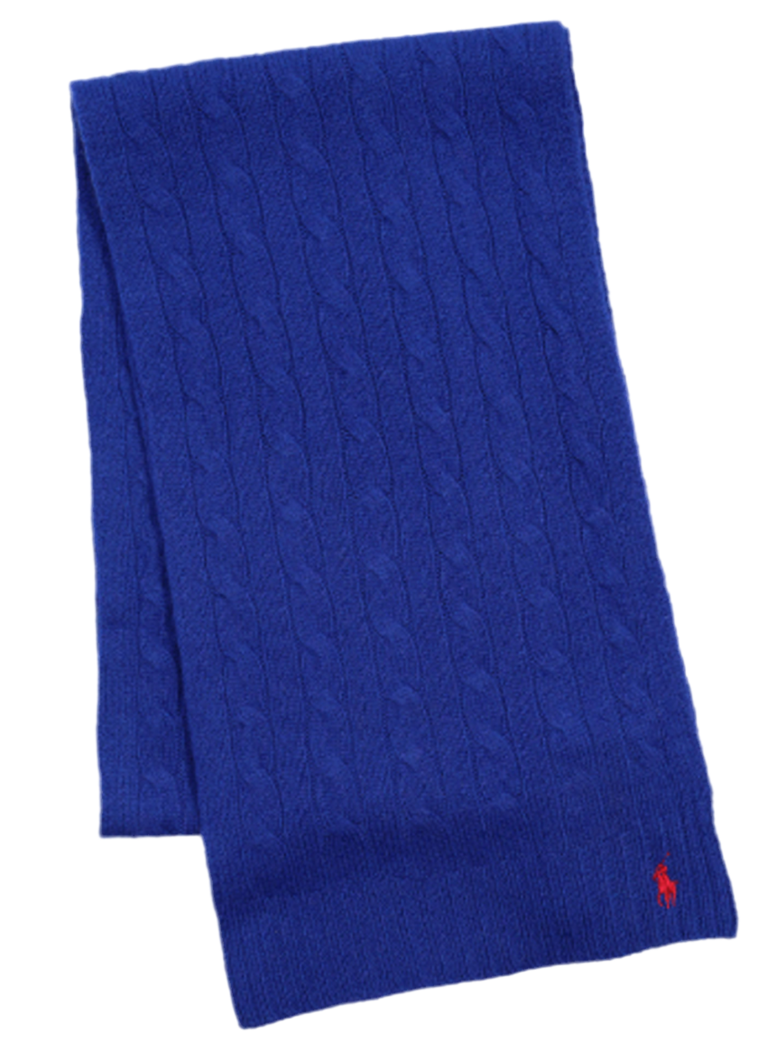 Scarf wol/cashmere royal blue