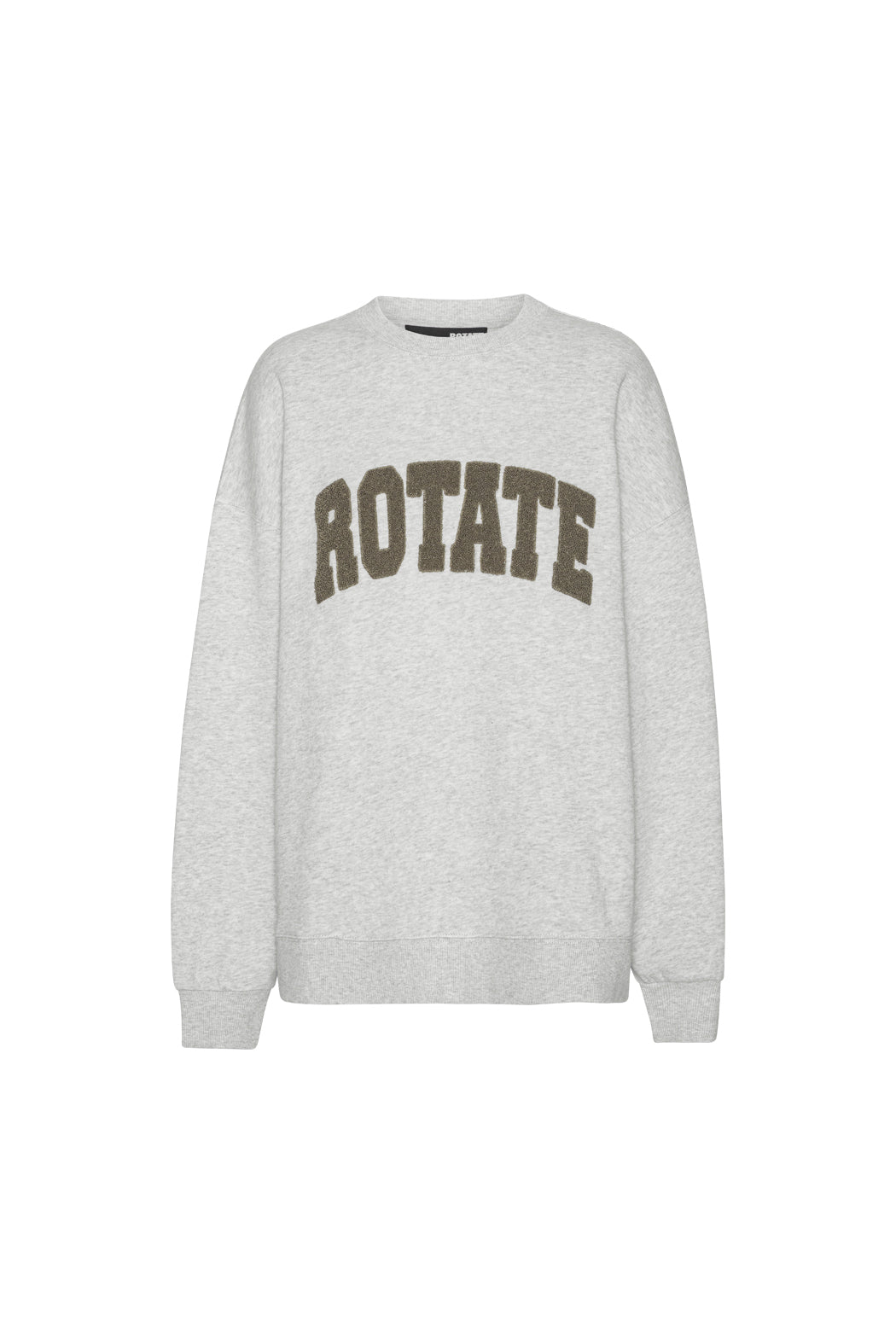 Sweater heather grey logo green