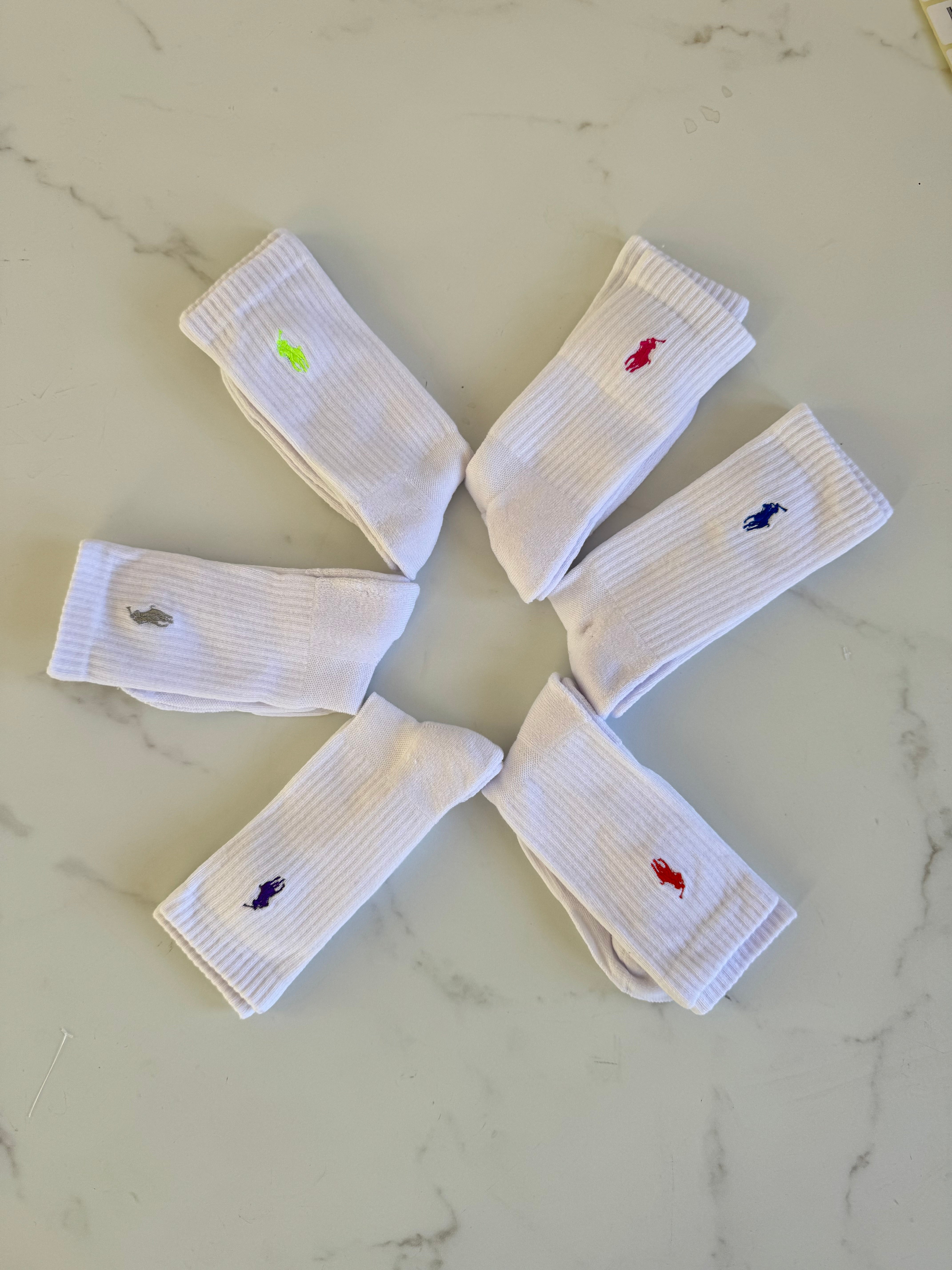 Socks 6pack white logo