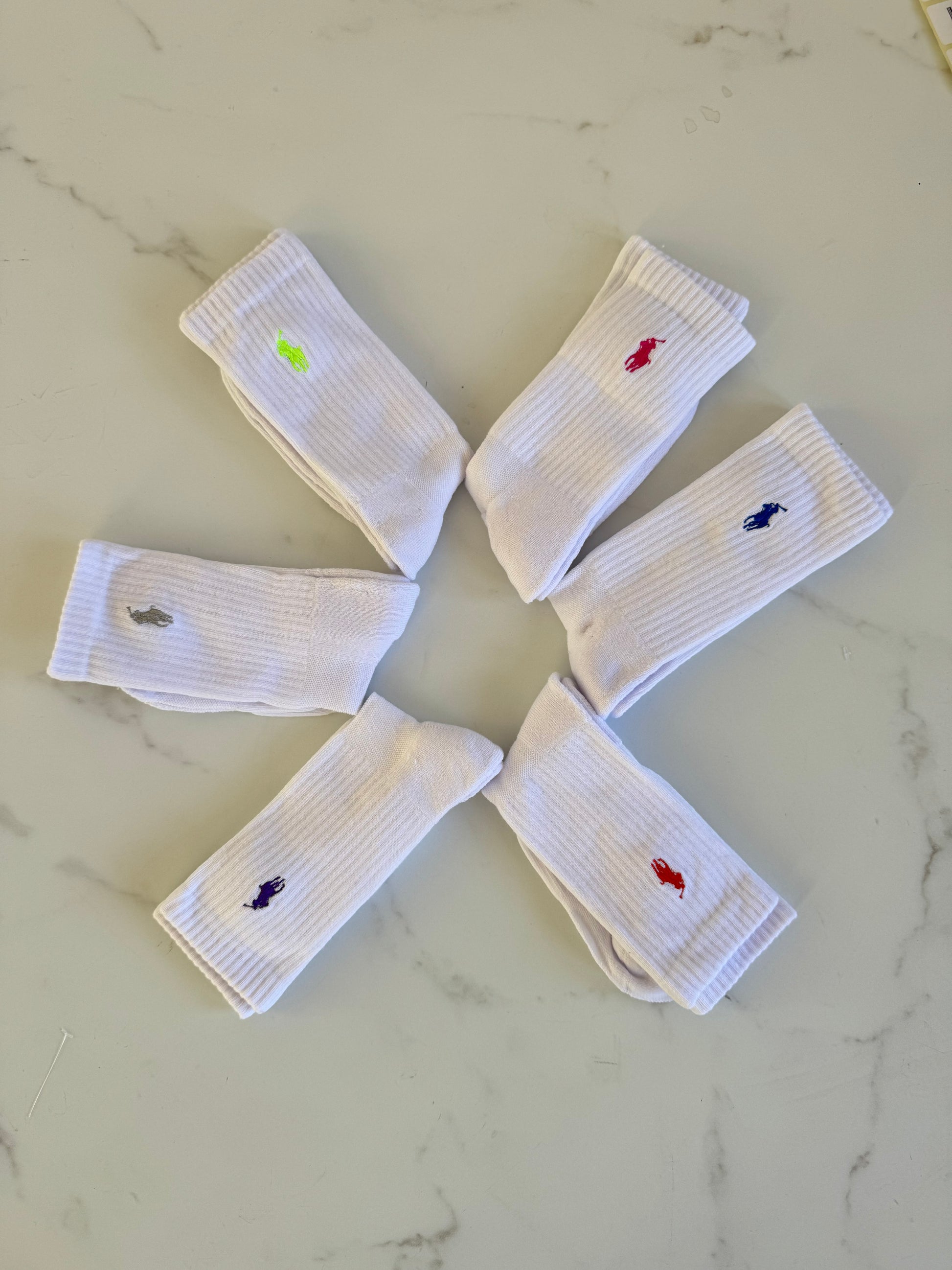 Socks 6pack white logo