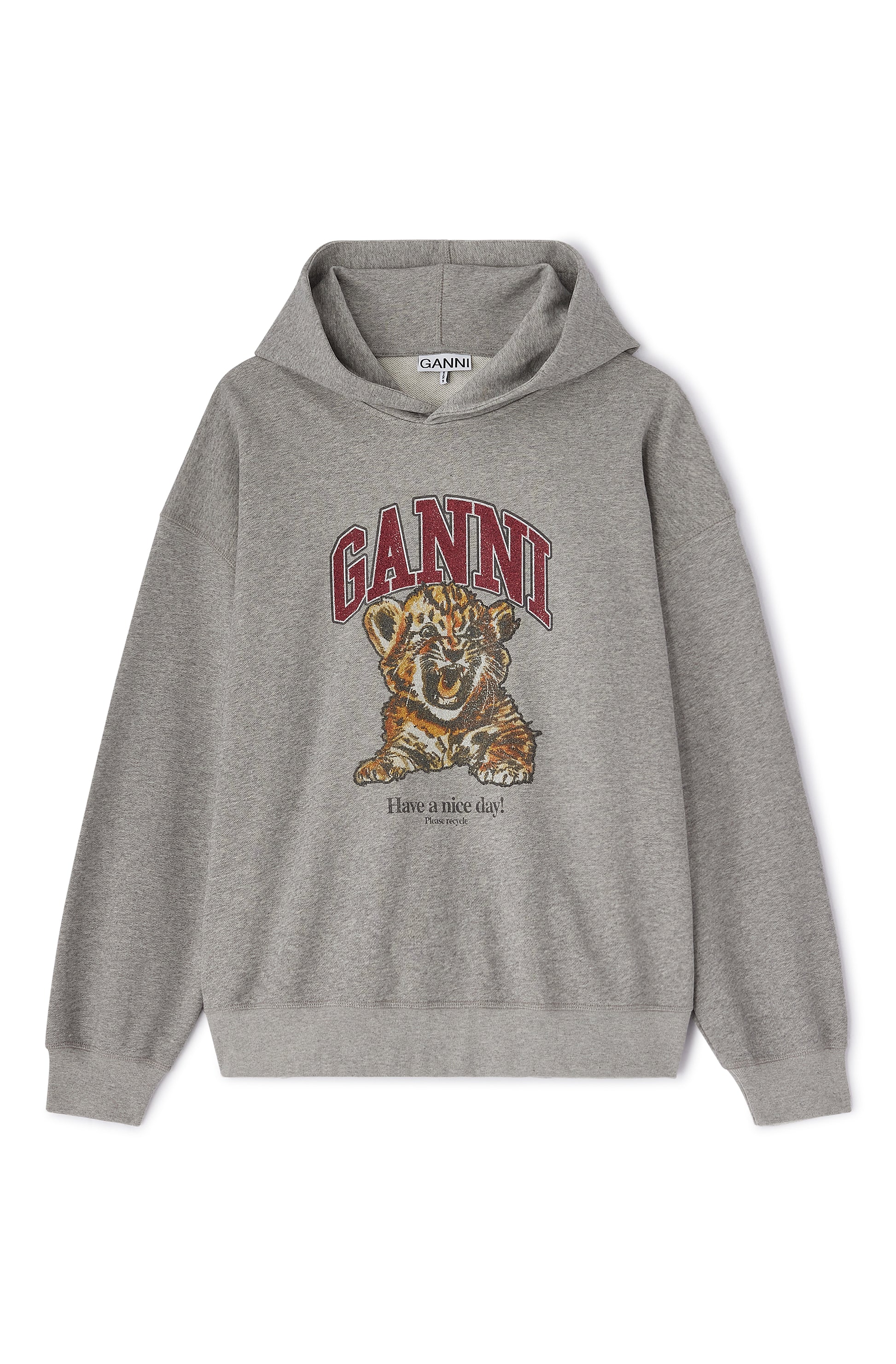 Sweater Isoli hooded Isoli beaded baby tiger grey