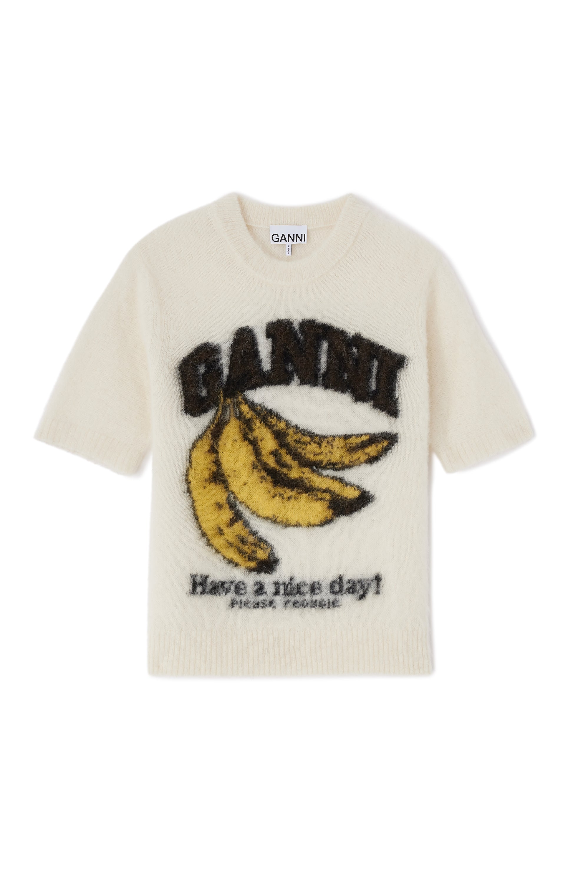 Knit brushed alpaca Banana ivory