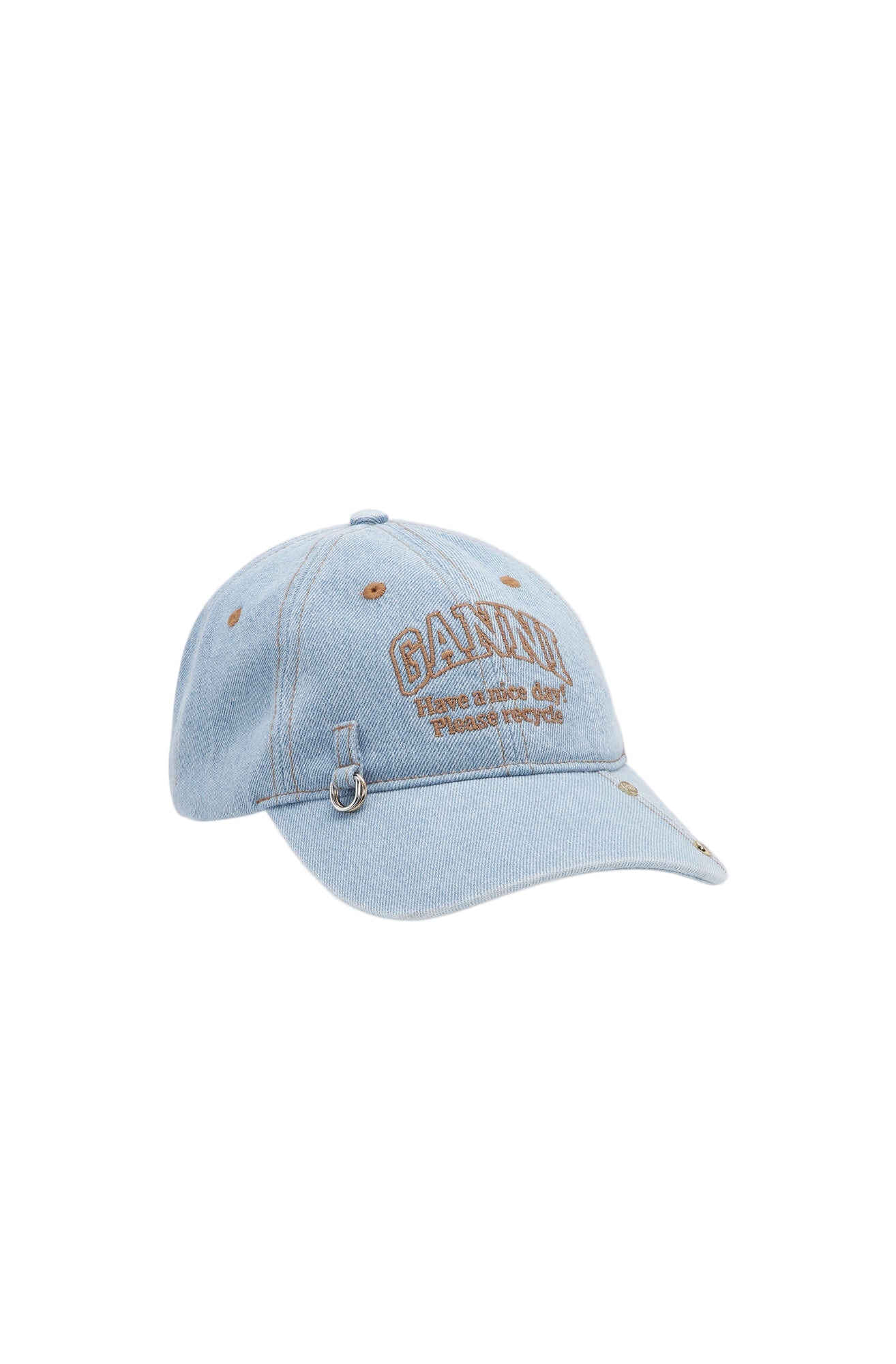 Cap denim logo