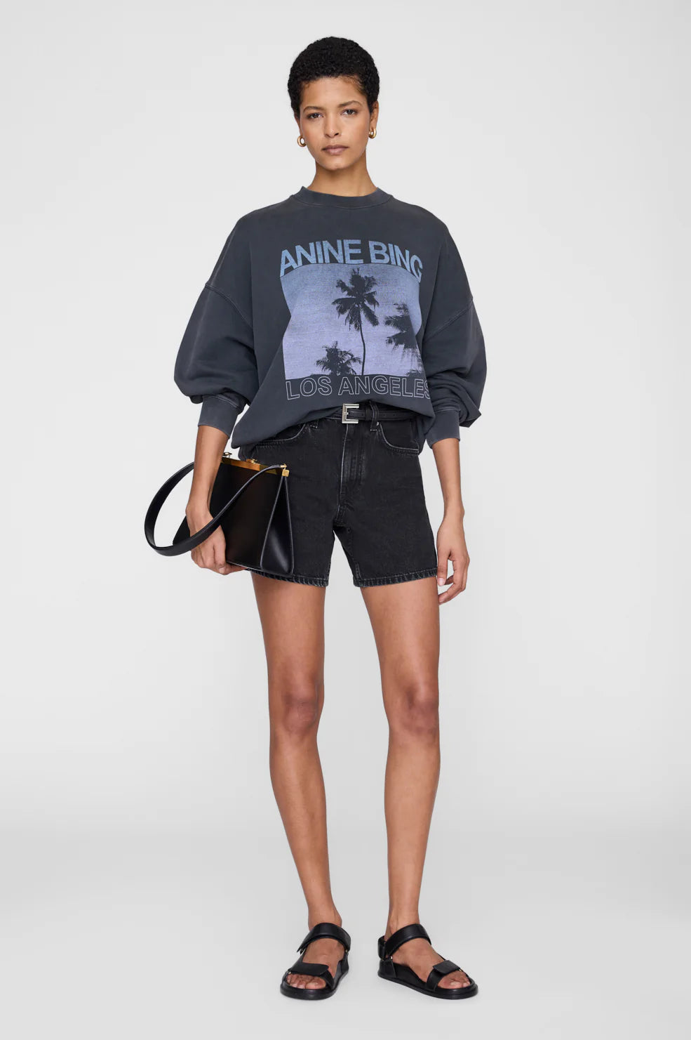 Sweater Miles palms faded grey