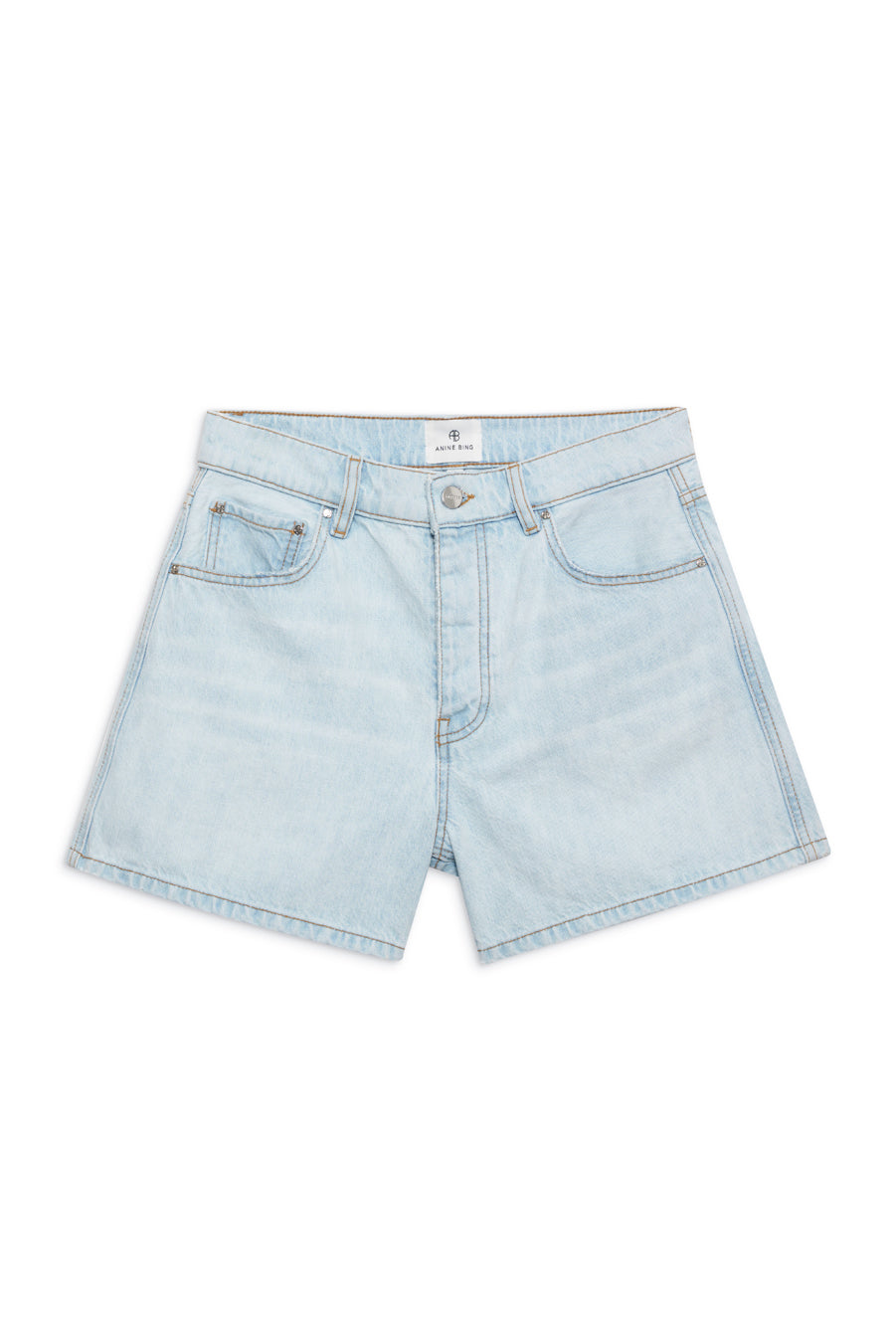 Short Dalton washed bleached blue