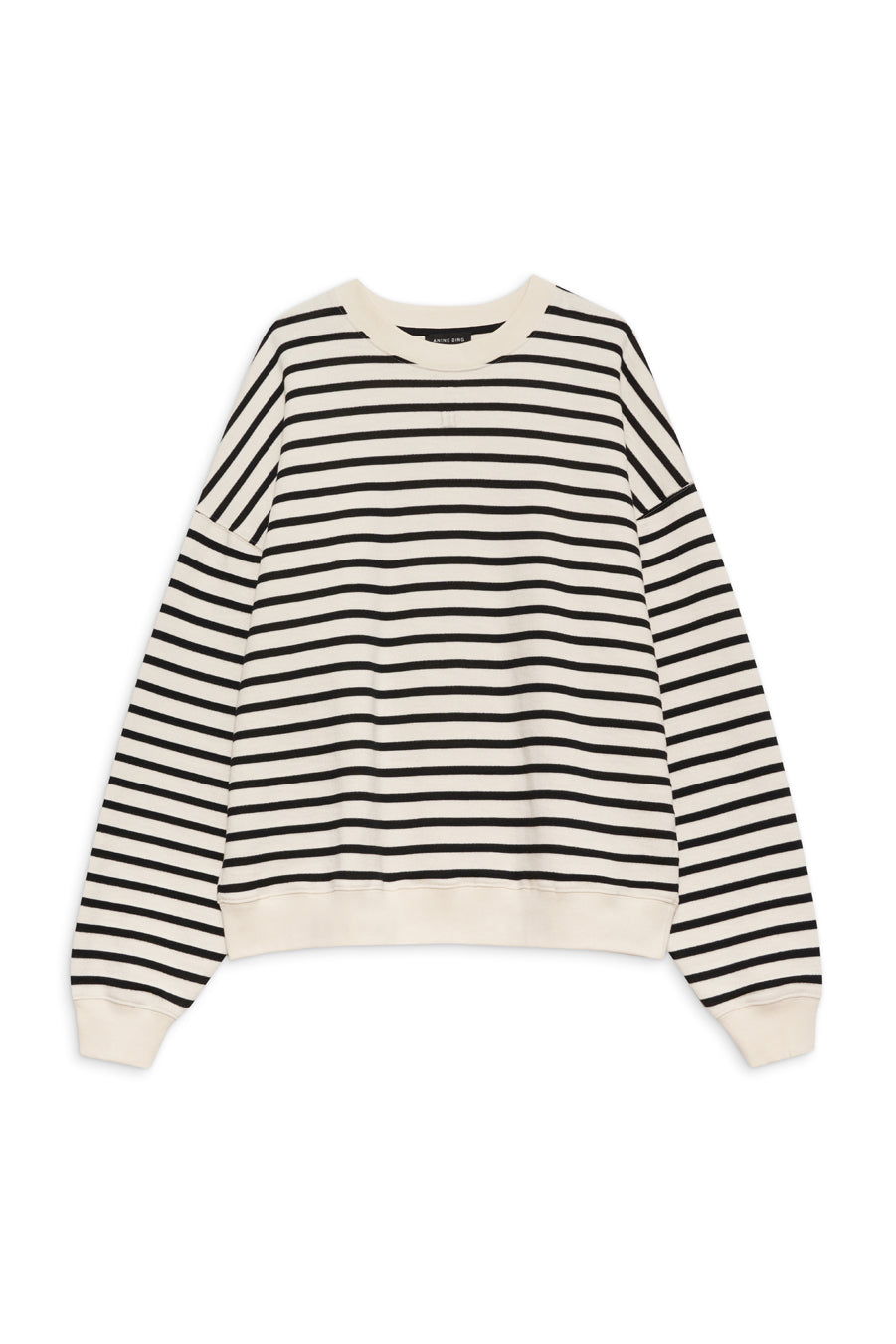 Sweater Dean black stripe French Terry