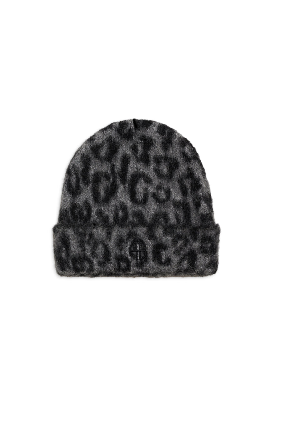 Beanie Elia black/grey leopard